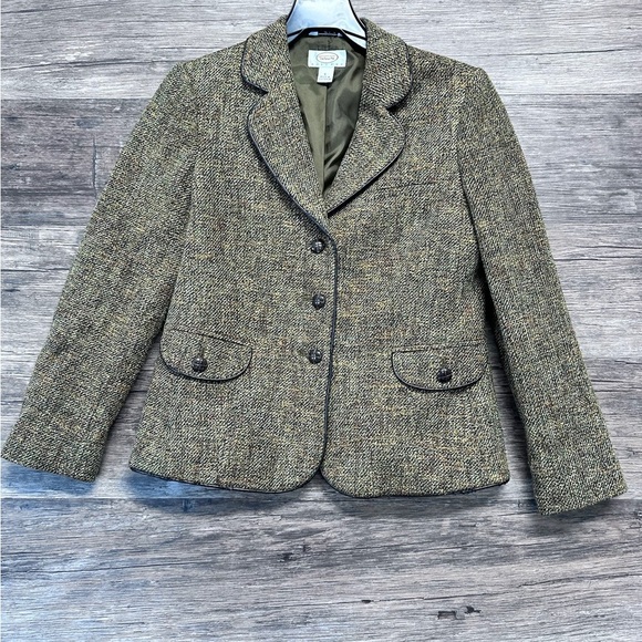 Talbots Mottled Brown Blazer Suit Jacket - Picture 1 of 10